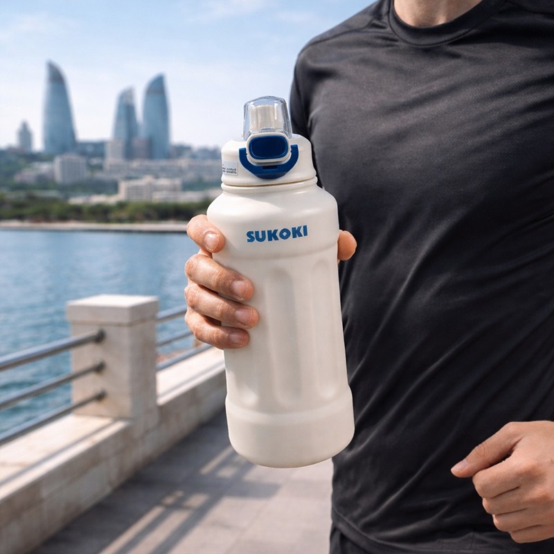 Paslanmayan Polad Qapaqlı Fincan termos